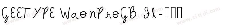 GEETYPE WaonProGB Fl字体转换